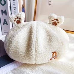 Juwas Cute Bear Ears Lamb Wool Beret NEW ARRIVAL