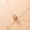 Juwas Luxury Mini Rings Pendant Silver Necklace Fashion & Beauty