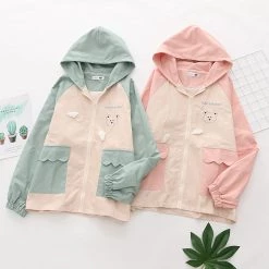 Juwas Kawaii Dear Baby Bear Two-Tone Jacket