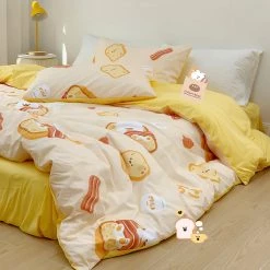 Juwas NEW ARRIVAL Tasty Toast Bread Cozy Beddings Set