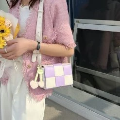 Juwas Color Block Knit Crossbody Bag NEW ARRIVAL