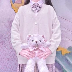 Juwas CLOTHING Basic Chic Pastel Knitted Cardigan Sweaters