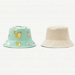 Juwas NEW ARRIVAL Cute Cats Theme Bucket Hat
