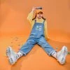 Juwas NEW ARRIVAL Kawaii Cartoon Embroidered Denim Jumpsuit