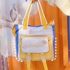 Juwas “Open My Love”Canvas Shoulder Bag