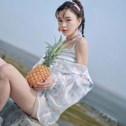 Juwas NEW ARRIVAL Pastel Blue Hearts Hoodie Blazer