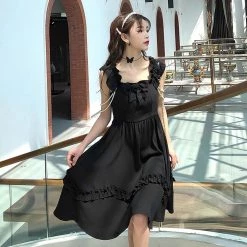 Juwas Gothic Black Pearl Babydoll Dress NEW ARRIVAL
