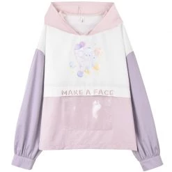 Juwas Kawaii “Make A Face” Lavender Hoodie NEW ARRIVAL 10 Juwas Kawaii “Make A Face” Lavender Hoodie NEW ARRIVAL