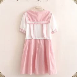Juwas Kawaii Rabbit Ear Short Sleeve Dress