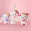 Juwas Adorable White Bunny Summer Hat Keychain