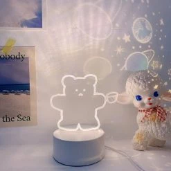 Juwas Cute Bear And Dog Strip LED Desk Night Light