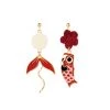 Juwas Red Koi Silver Earrings NEW ARRIVAL