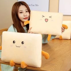 Juwas NEW ARRIVAL Tasty White Bread Plush Stuff Toys