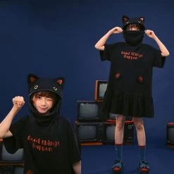 Juwas NEW ARRIVAL Cute “Good Things Happen” Hoodie Dress