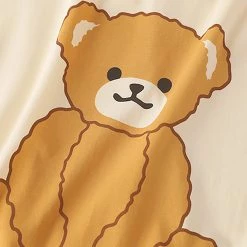Juwas Cartoon Bear Print Pajamas Set NEW ARRIVAL