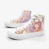 Juwas Kawaii Poi Poi Anime Girl Print High Cut Ankle Sneakers