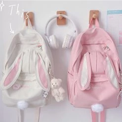 Juwas Bunny Ears Pastel Backpack Bag