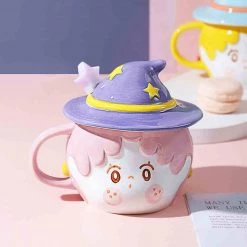 Juwas Cute Magic Girl Ceramics Mug