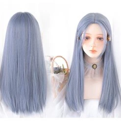 Juwas Fashion & Beauty Fair Kei Silver Gray Long Wigs