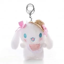 Juwas Adorable White Bunny Summer Hat Keychain