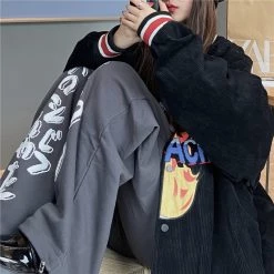 Juwas Japanese Characters Loose Oversized Sweatpants NEW ARRIVAL