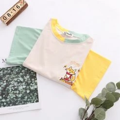 Juwas NEW ARRIVAL Autumn Fox Tri-Tone T-shirt