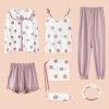 Juwas Kawaii Lavender Polka Dots Sleepwear Set