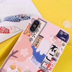 -Juwas NEW ARRIVAL Cats Wear Kimono Sakura IPhone Case
