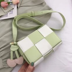 Juwas Color Block Knit Crossbody Bag NEW ARRIVAL