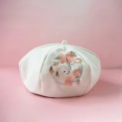Juwas Bird Flower Embroidery Woolen Pumpkin Hat NEW ARRIVAL
