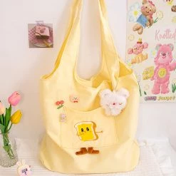 Juwas NEW ARRIVAL Yellow Sandwich Tote Bag