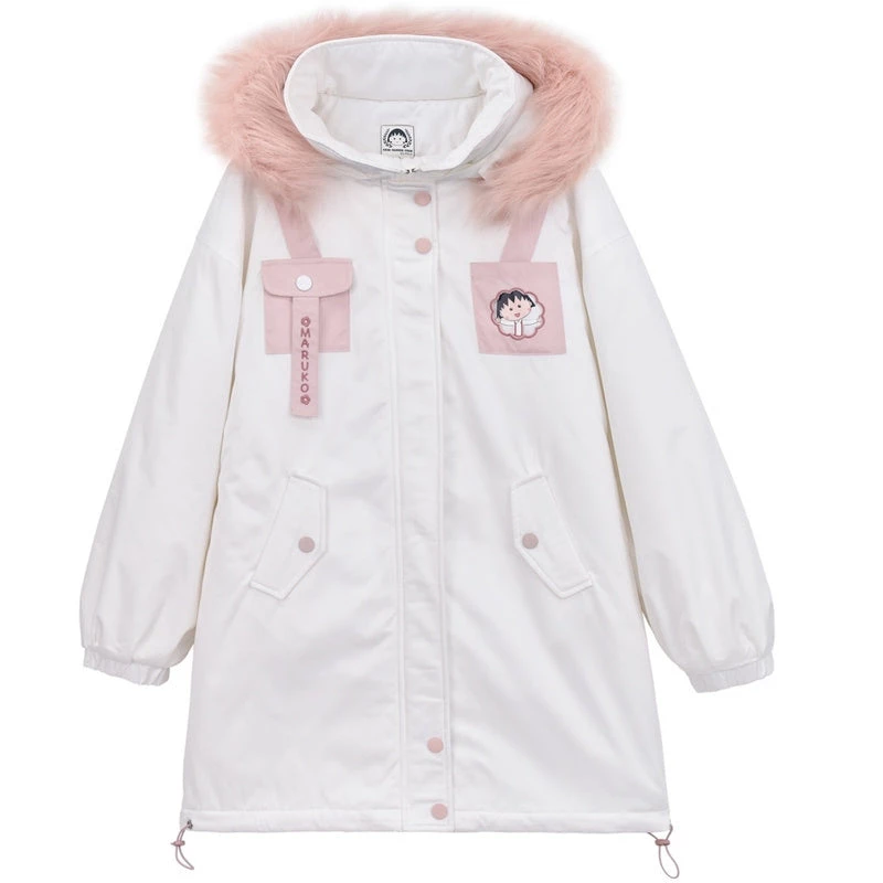 -Juwas Maruko Embroidery Fur Hoodie Coat NEW ARRIVAL 9 -Juwas Maruko Embroidery Fur Hoodie Coat NEW ARRIVAL