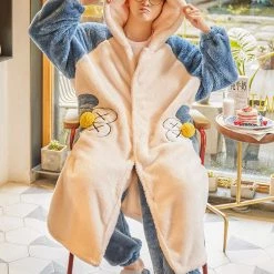 Juwas Cute Cookie Monster Fluffy Night Sleepwear CLOTHING