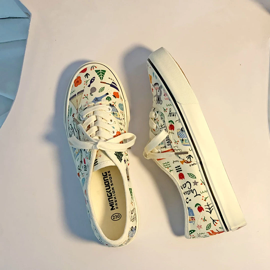 Juwas NEW ARRIVAL Ulzzang Graffiti-art Canvas Sneaker 9 Juwas NEW ARRIVAL Ulzzang Graffiti-art Canvas Sneaker