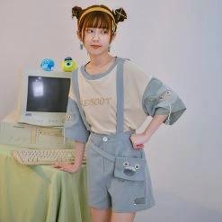 Juwas Monster Reboot Blue Shirt And Shorts