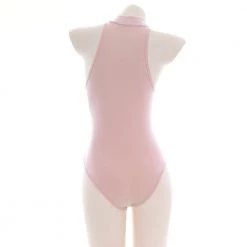 Juwas Sweet Pink Halter Onesie Bodysuit Lingerie