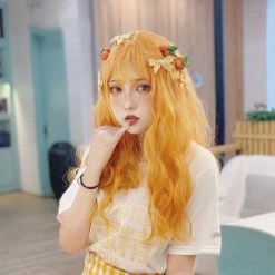 Juwas Kawaii Orange Ginger Messy Curl Wig NEW ARRIVAL