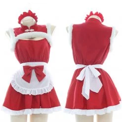 Juwas CLOTHING Cheongsam Red Maid Cosplay Outfit