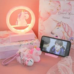 Juwas NEW ARRIVAL Kawaii Mini Unicorn Pastel Night Lamp