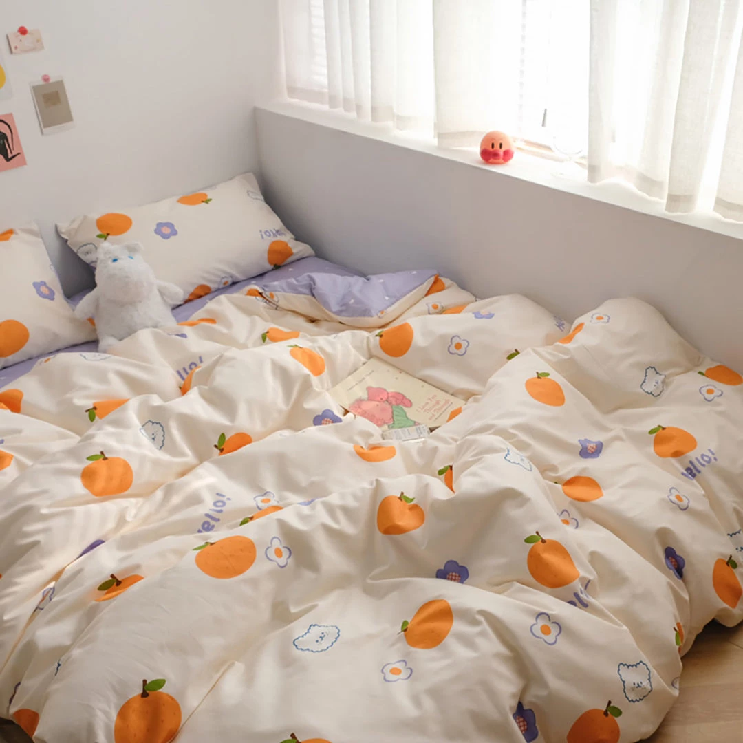 Juwas Fruits Oranges Peaches Strawberries Printed Beddings Set NEW ARRIVAL 4 Juwas Fruits Oranges Peaches Strawberries Printed Beddings Set NEW ARRIVAL