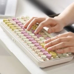 Juwas NEW ARRIVAL 2 Bluetooth Connection Wireless Mechanical Keyboard