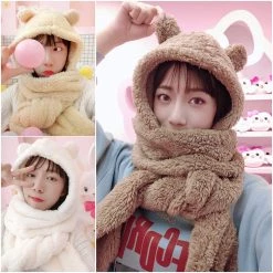 Juwas.com Online Store NEW ARRIVAL Kawaii Little Bear Ears Warm Scarf