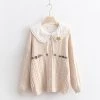Juwas Flower Vines Knitted Cardigan Sweater CLOTHING