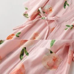 Juwas Pink Peach Japanese Midi Robe NEW ARRIVAL