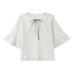 Juwas NEW ARRIVAL Kawaii Vintage Lace Shirt Under Dress