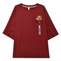 Juwas Chinese Flower Embroidered T-shirt Skirt Set NEW ARRIVAL