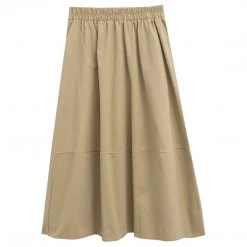 Juwas NEW ARRIVAL Pure Color Casual Cotton A-line Skirt