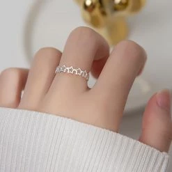 Juwas Classic Mini Stars Silver Ring