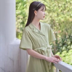 Juwas Flower Embroidery Spring Dress