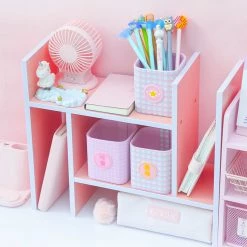 Juwas NEW ARRIVAL Sweet Pink Irregular Desk Organizer